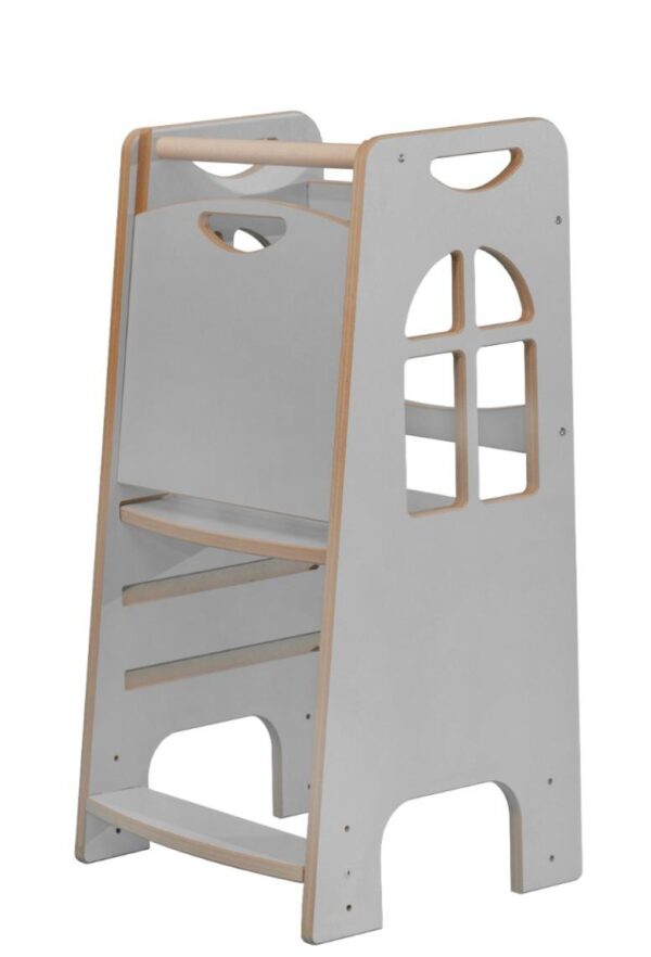 Tower Step Szary | Pomocnik Kuchenny Montessori | Bezpieczny | Kitchen Helper - obrazek 6