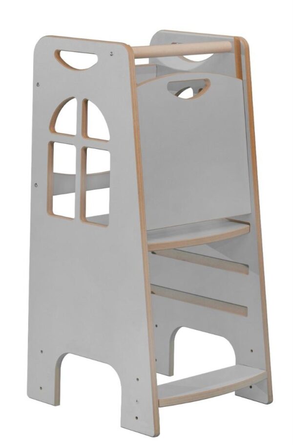 Tower Step Szary | Pomocnik Kuchenny Montessori | Bezpieczny | Kitchen Helper - obrazek 3