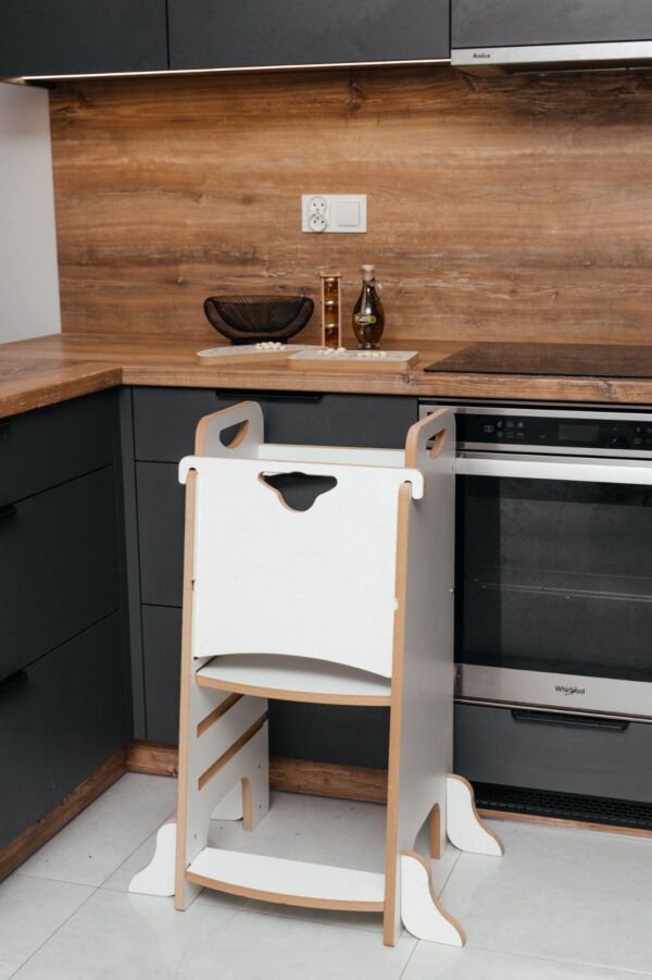 Kitchen Helper Montessori | 2w1 Step | Wieża + Stolik z Blatem | Pomocnik Kuchenny dla Dzieci - obrazek 6
