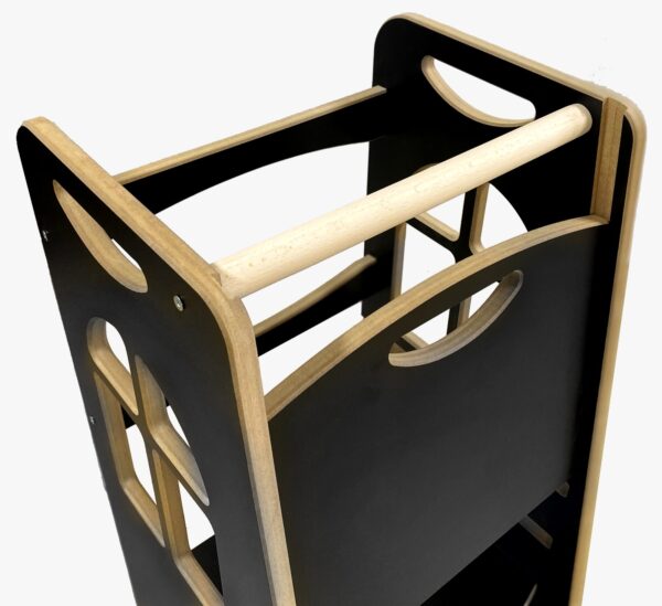 Tower Step Black | Pomocnik Kuchenny Montessori | Bezpieczny | Kitchen Helper - obrazek 6
