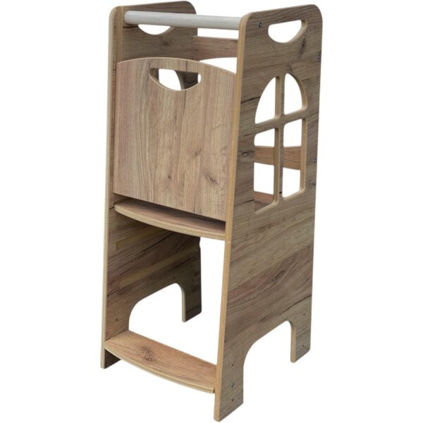Tower Step Wood Style | Pomocnik Kuchenny Montessori | Bezpieczny | Kitchen Helper - obrazek 4