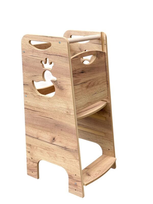 Quack Step Wood Style | Pomocnik Kuchenny Montessori | Bezpieczny | Kitchen Helper - obrazek 3