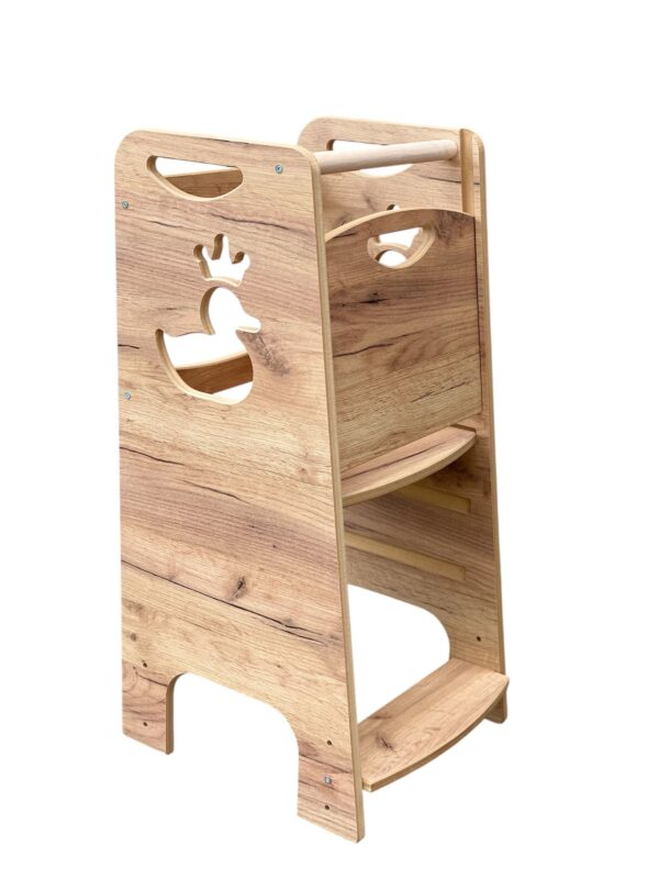 Quack Step Wood Style | Pomocnik Kuchenny Montessori | Bezpieczny | Kitchen Helper - obrazek 4
