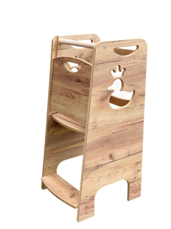 Quack Step Wood Style | Pomocnik Kuchenny Montessori | Bezpieczny | Kitchen Helper - obrazek 5